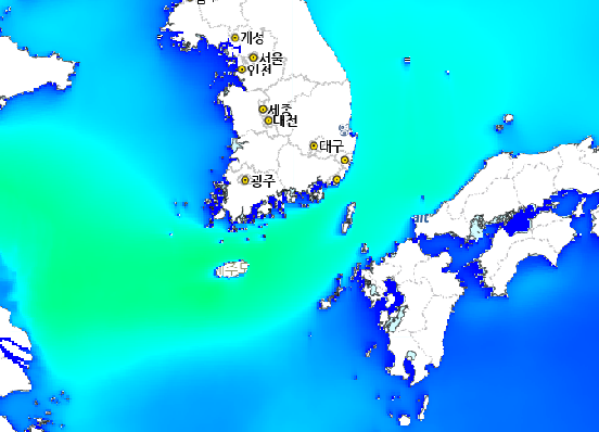 수치모델활용 해양정보-파고 이미지